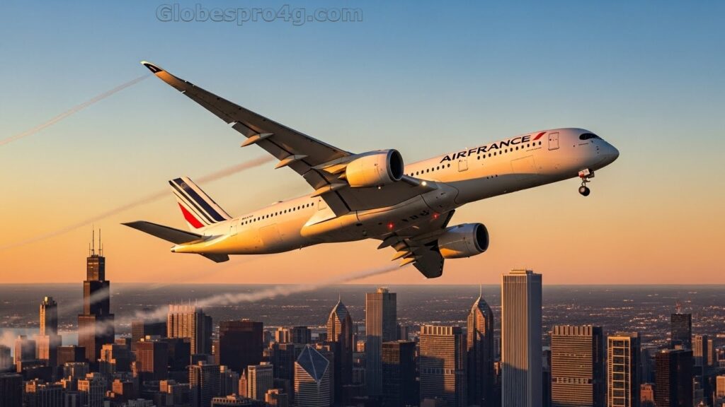 Air France A350 Chicago Flight Return