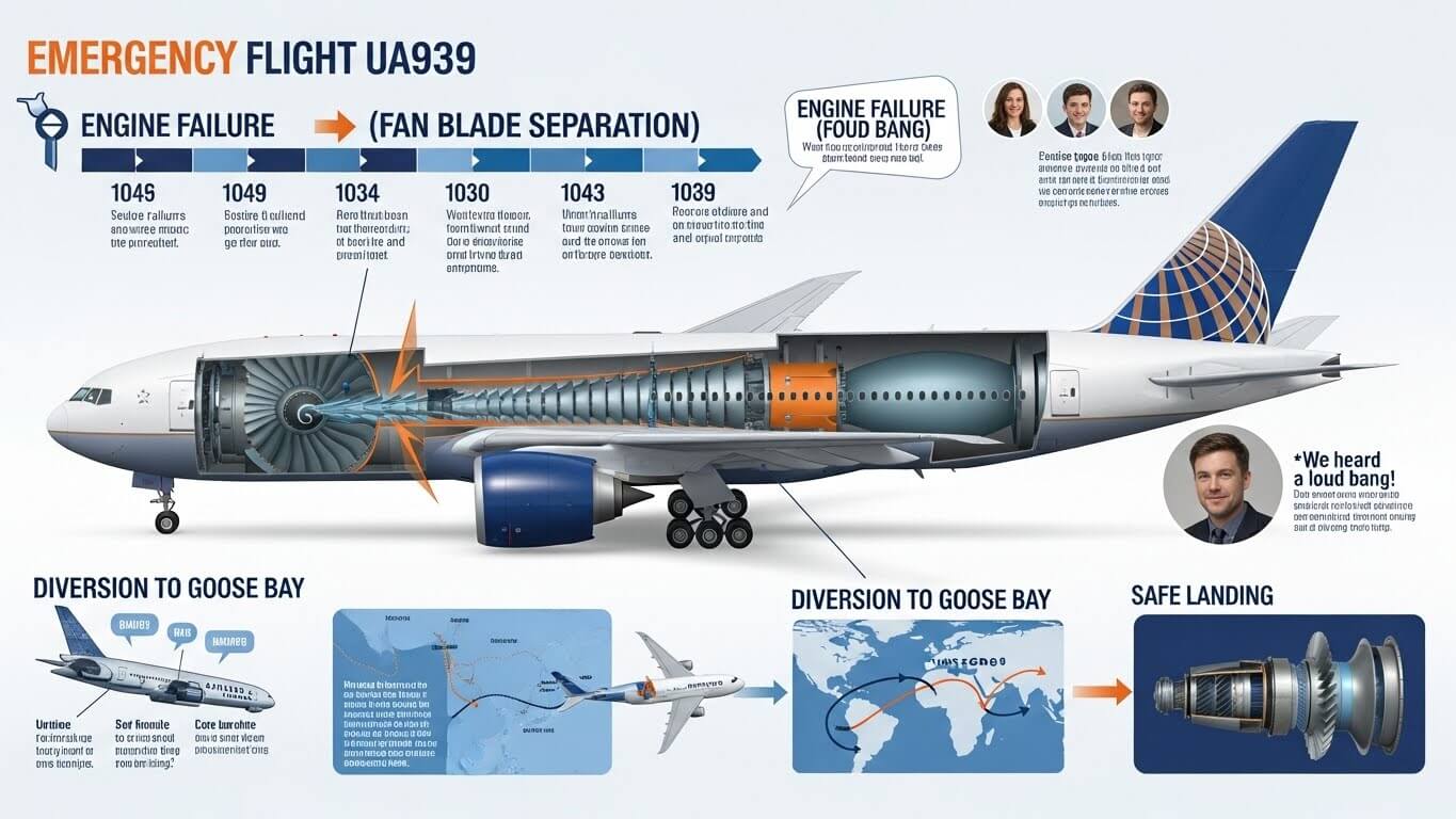 United Airlines Flight UA939 Emergency